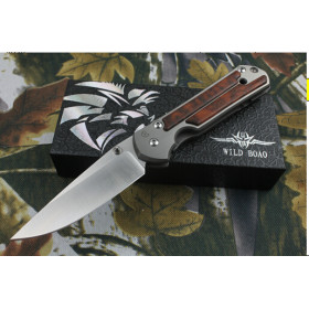 Chris Reeve Sand classic Chris Reeve CR sebenza 21 Big sand titanium folding knife Vicissitudes of life version UD402090 Titanium handle letter wood folding knife UD400979 